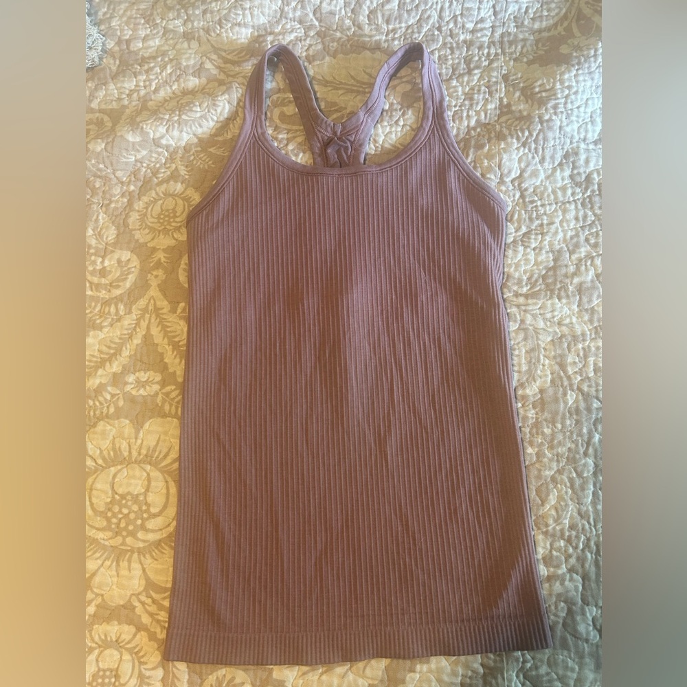 Lululemon Ebb to Street Ribbed Tank Top - Mauve - Size 4